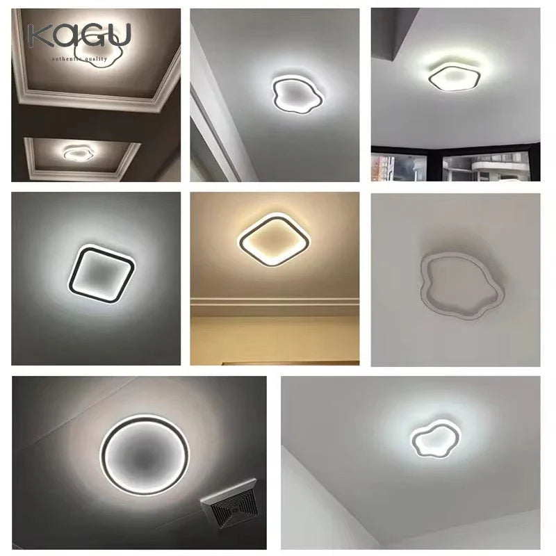 Afralia™ Square LED Ceiling Light 25cm Diameter for Home Kitchen Indoor Lighting