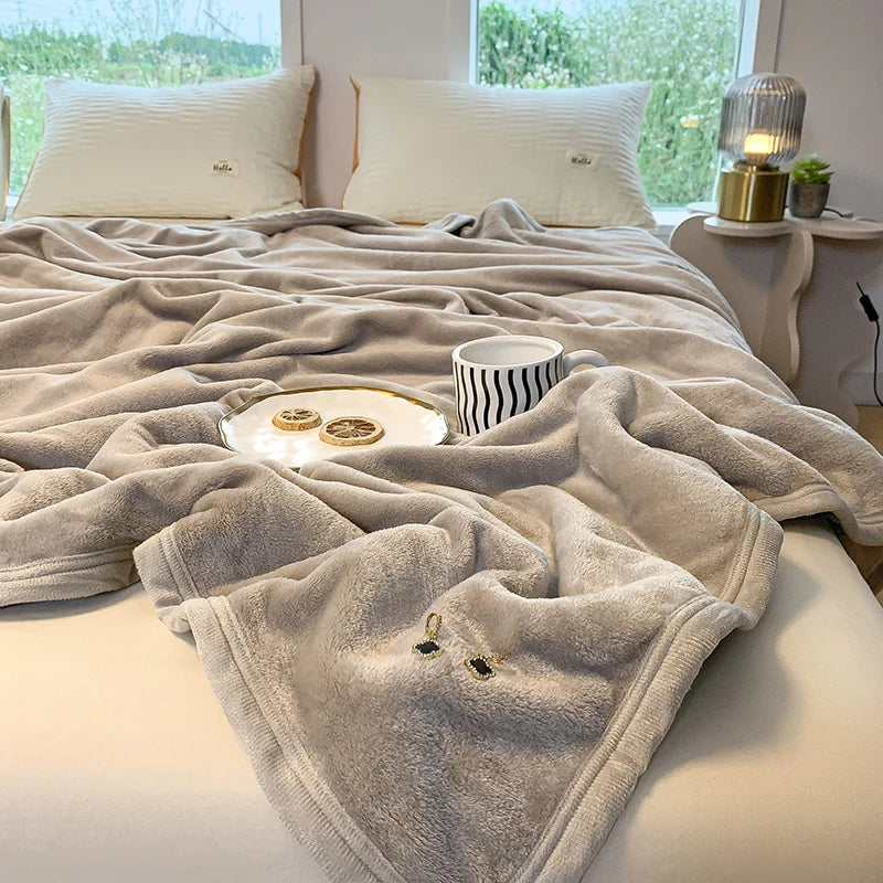 Afralia™ Coral Velvet Summer Blanket: Extra Soft, Skin-friendly, Machine Washable