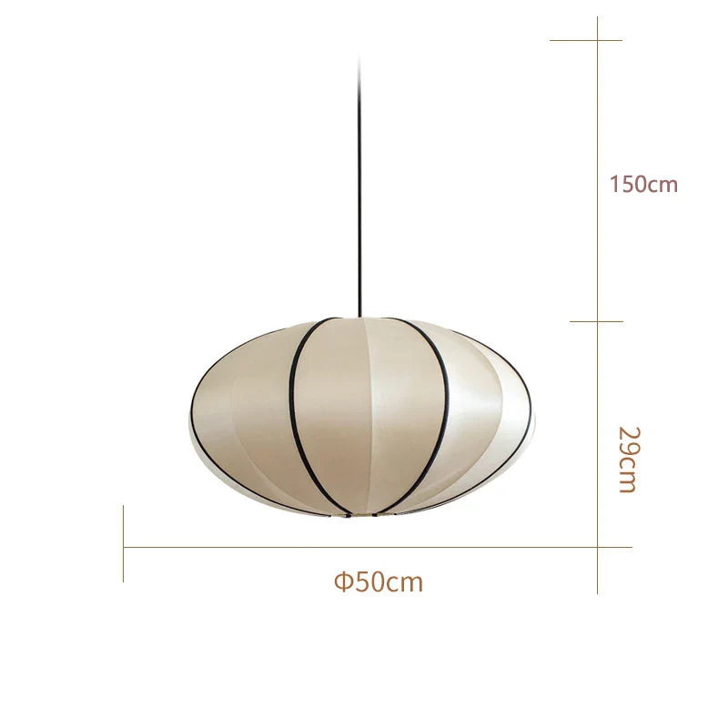 Afralia™ Danish Fabric Pendant Lamp Vintage Chandelier E27 Bulb