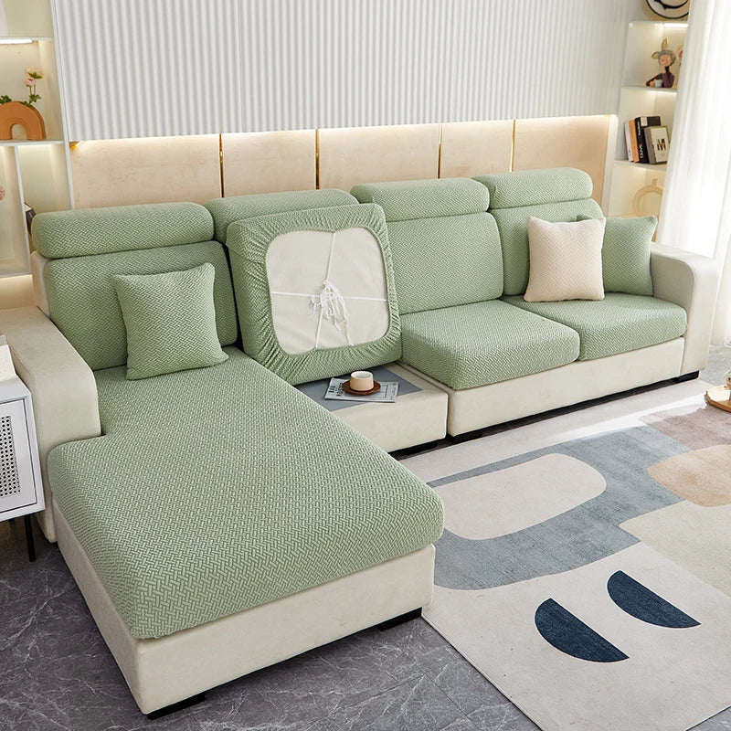 Afralia™ Jacquard Velvet Sofa Cover - Polar Fleece Stretch Slipcovers