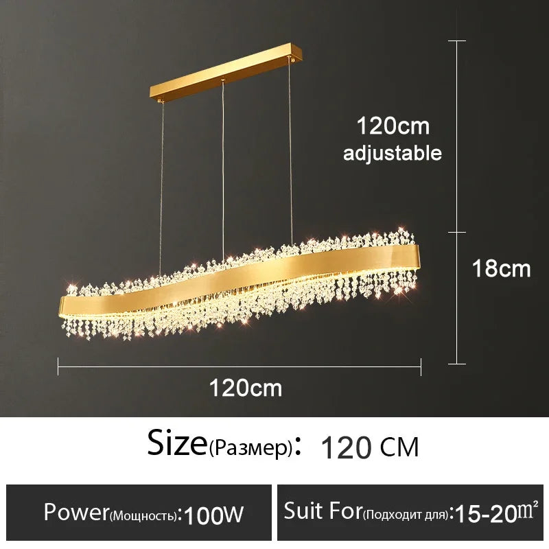 Afralia™ Crystal Tassel Pendant Chandeliers – Modern Luxury LED Lighting for Dining and Living Room