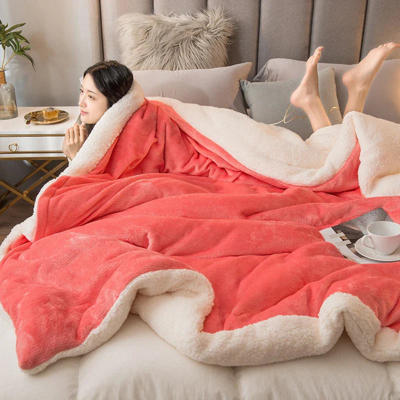 Afralia™ Cozy Dual Use Flannel Duvet Cover - Autumn Winter Warmth Blanket Quilt