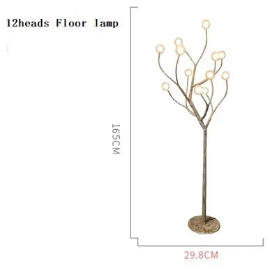 Afralia™ Retro LED Chandelier: Tree Branch Art Ceiling Pendant Lights for Living Bedroom
