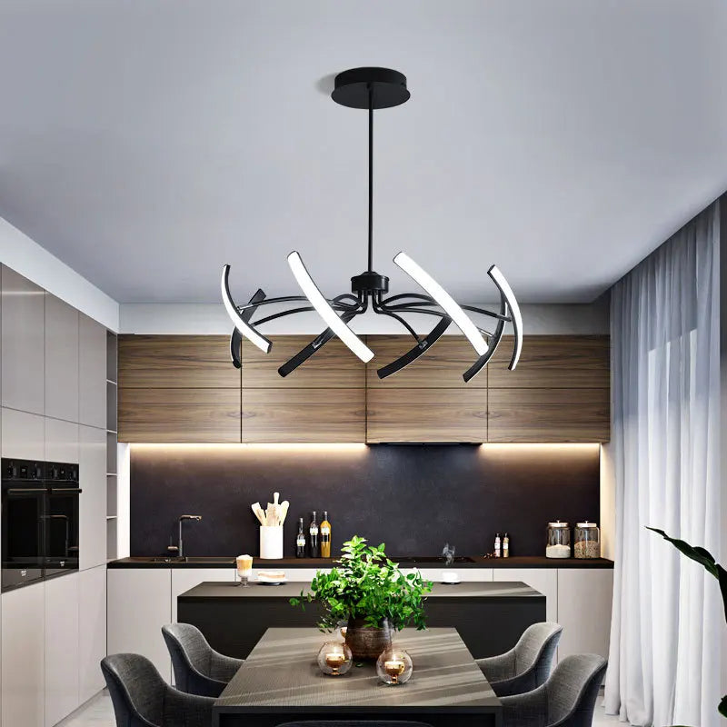 Afralia™ Modern Adjustable LED Ceiling Chandelier - Gold/Black/White for Home Decor