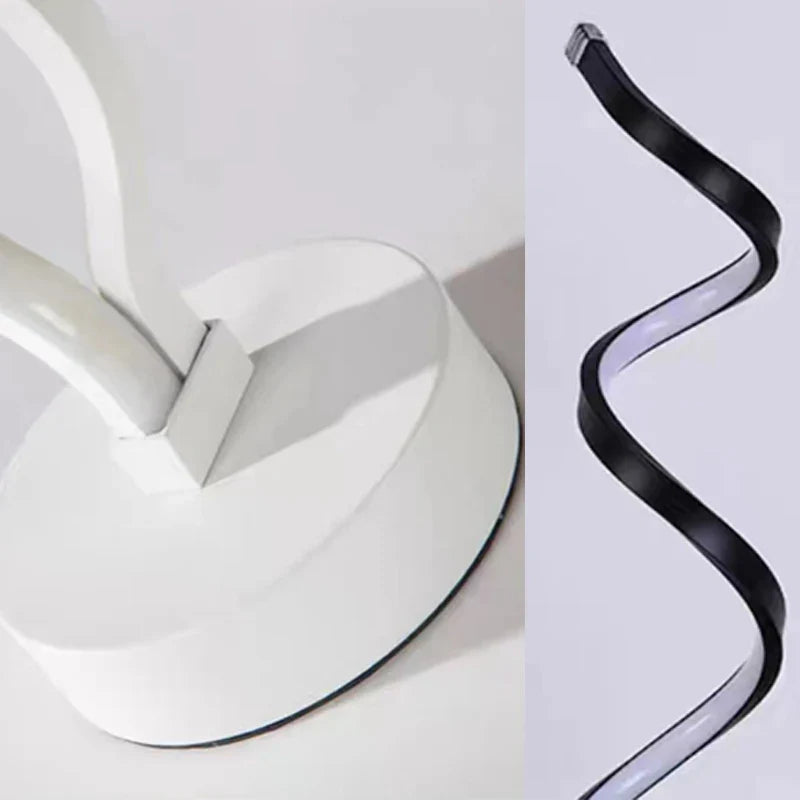 Afralia™ Spiral LED Desk Lamp for Home Living Room Bedroom Decor