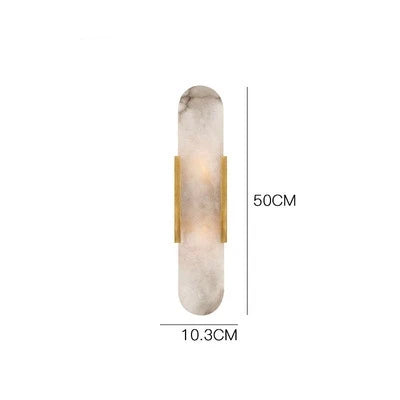 Afralia™ Marble Wall Sconce Light with G4 Bulb for Bedroom and Living Room
