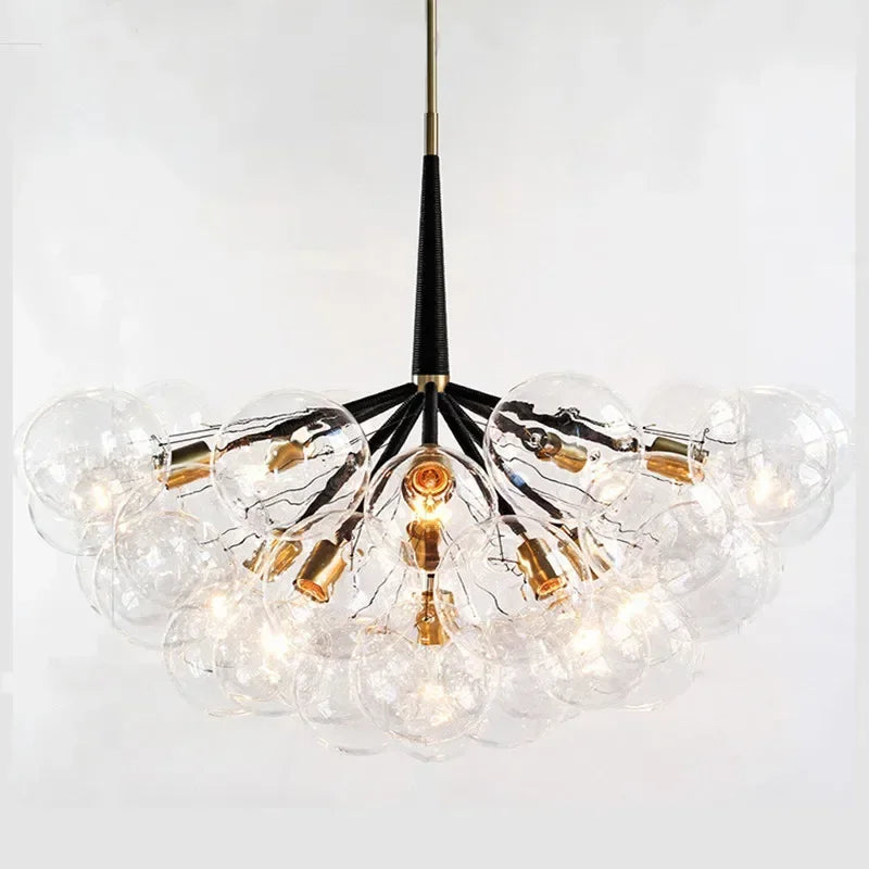 Afralia™ Nordic Glass Chandelier Pendant Lights - Black/White/Coffee - 9/12/18 Bubbles - Home Decor