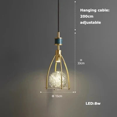 Afralia™ Crystal LED Ceiling Chandelier - Dimmable Art Deco Pendant Light