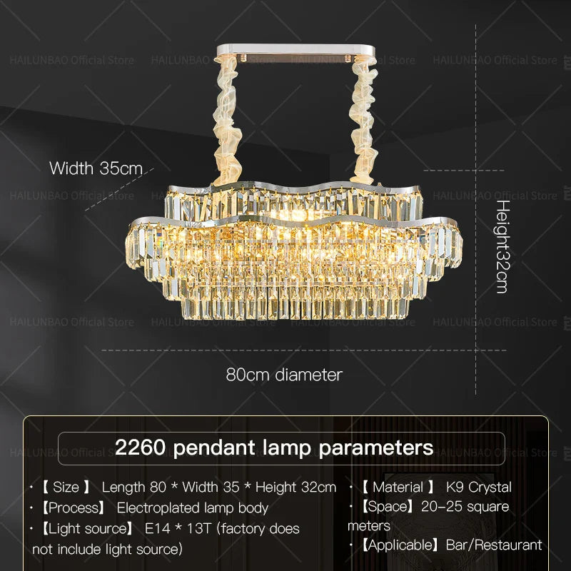 Afralia™ Crystal Chandelier LED Lighting for Luxury Living Room, Bedroom, Dining Room