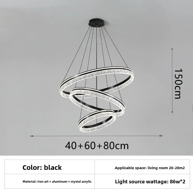 Afralia™ Nordic Ring LED Chandelier: Dimmable Luxury Lighting Fixture for Living Room, Kitchen, Bedroom