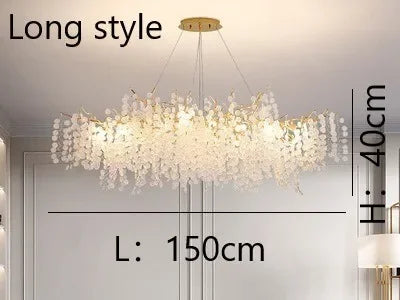 Afralia™ Crystal Luxury LED Chandelier for Living & Dining Room Decoration Fixture