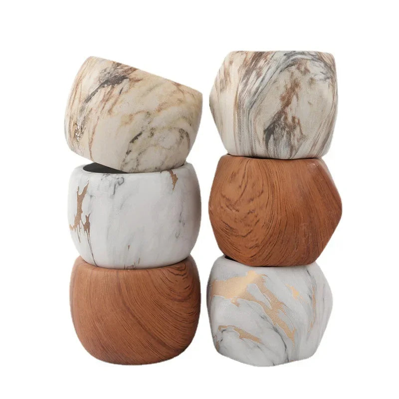 Afralia™ Ceramic Succulent Flower Pots - Nordic Gardening Art Vase for Home Office Decor