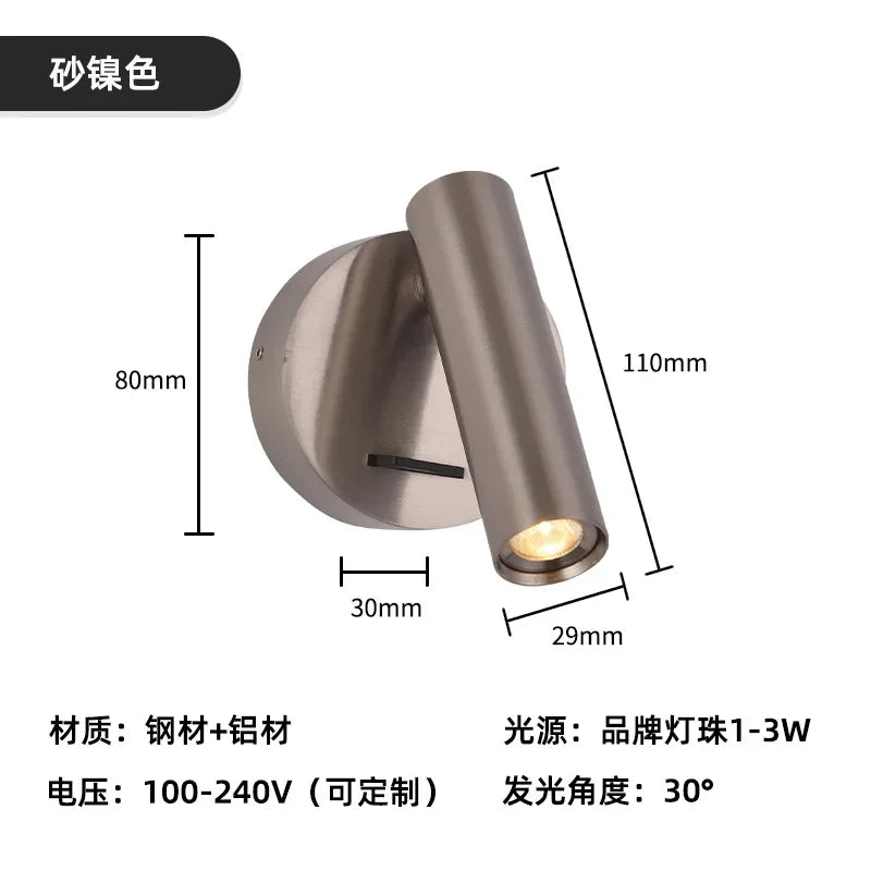 Afralia™ Warm White LED Wall Sconce Light for Bed Headboard Decoration