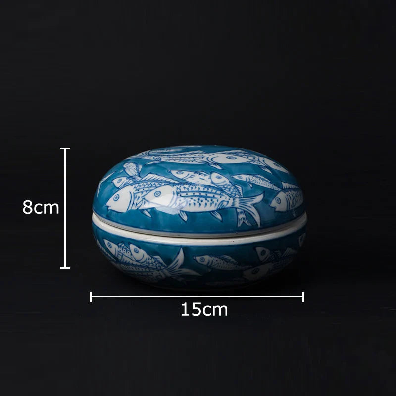 Afralia™ Porcelain Fish Vase - Ceramic Table Decoration for Home Floral Arrangements