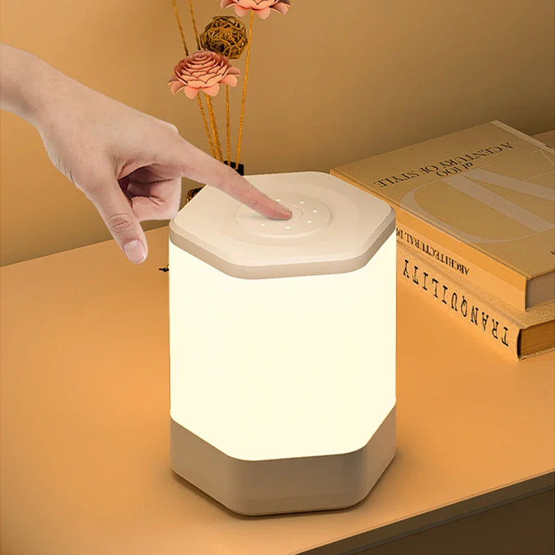 Afralia™ LED Night Light USB Lamp for Bedside Table, Human Touch Control, Bedroom Lighting