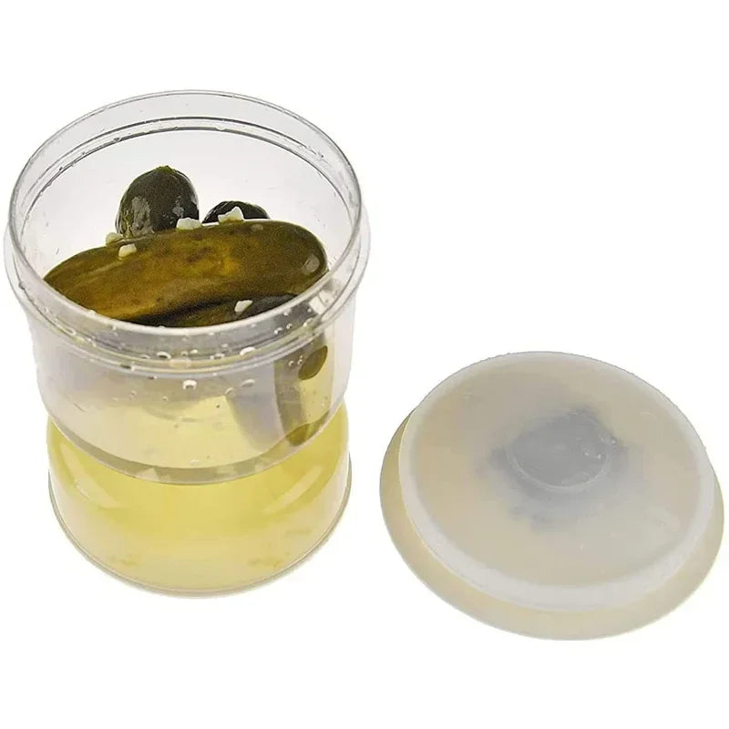 Afralia™ Hourglass Pickle & Olive Dispenser Jar for Kitchen Juice Separator