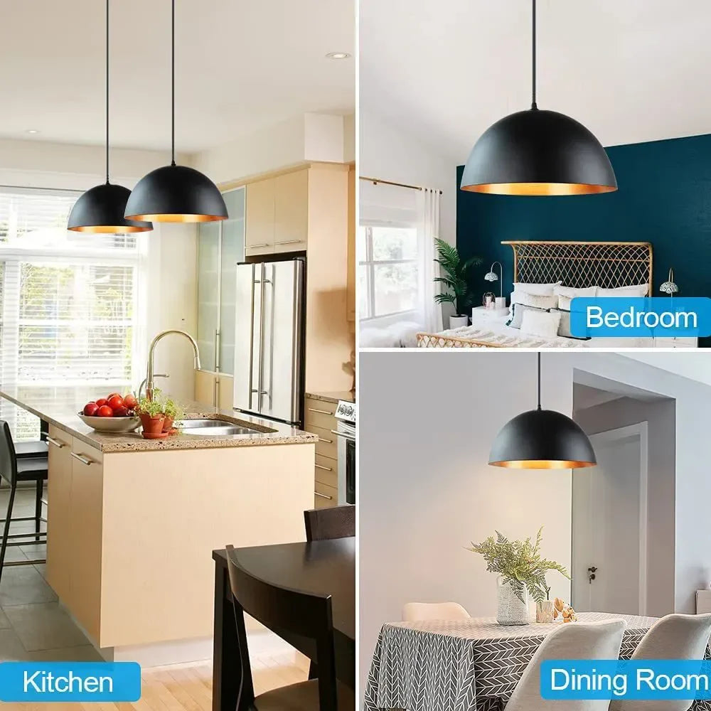 Afralia™ Vintage Industrial E27 Pendant Light Chandeliers for Living Room & Kitchen