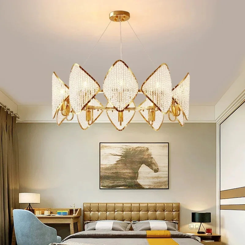 Afralia™ Crystal Chandelier Pendant Light: Modern Luxury Luminaria for Living Room Décor