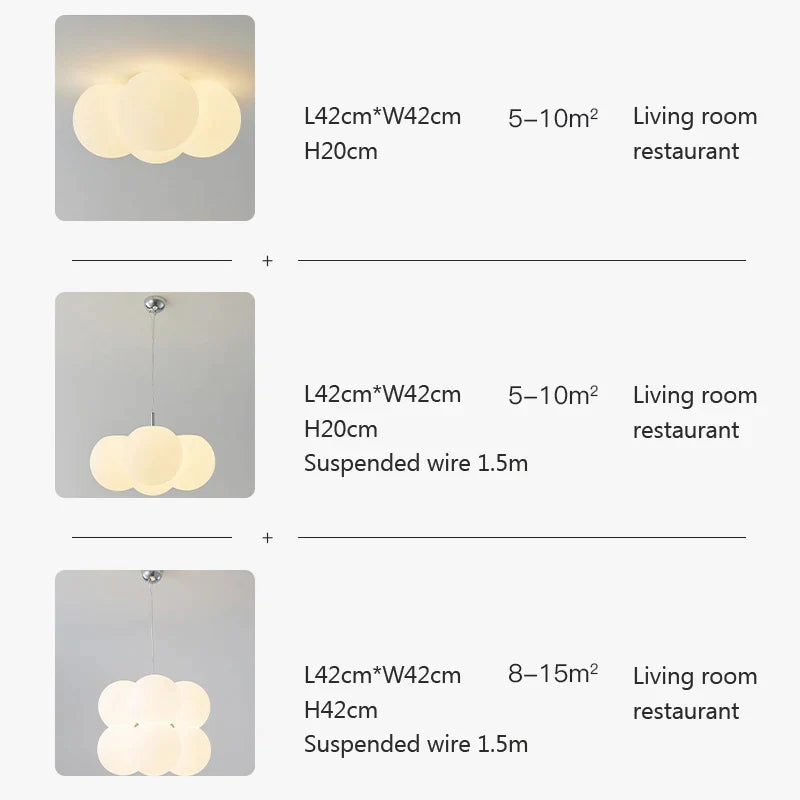 Afralia™ LED Cloud Pendant Light: Modern Nordic Design for Bedroom, Dining Room, Living Room