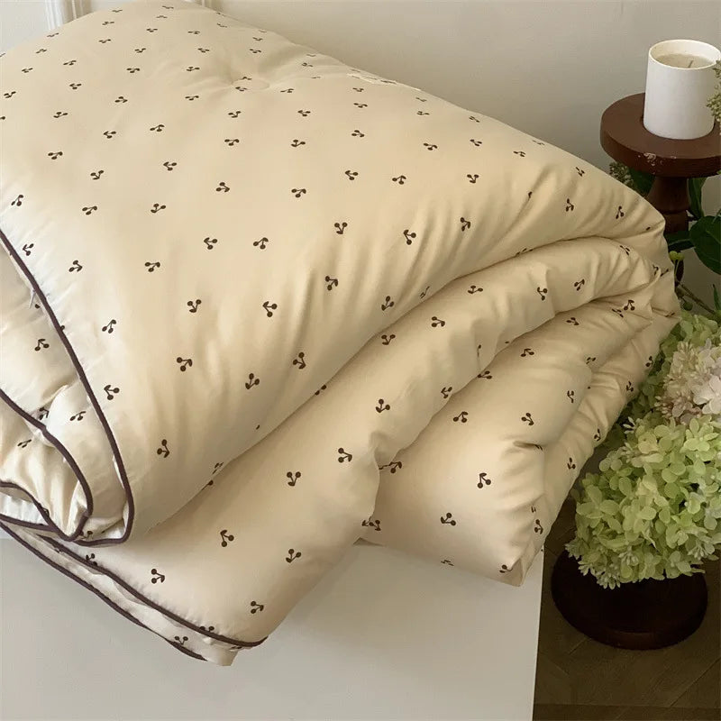Afralia™ Soft Silky Soybean Fiber Quilt Core, Skin-Friendly Comforter for Single Double Bed