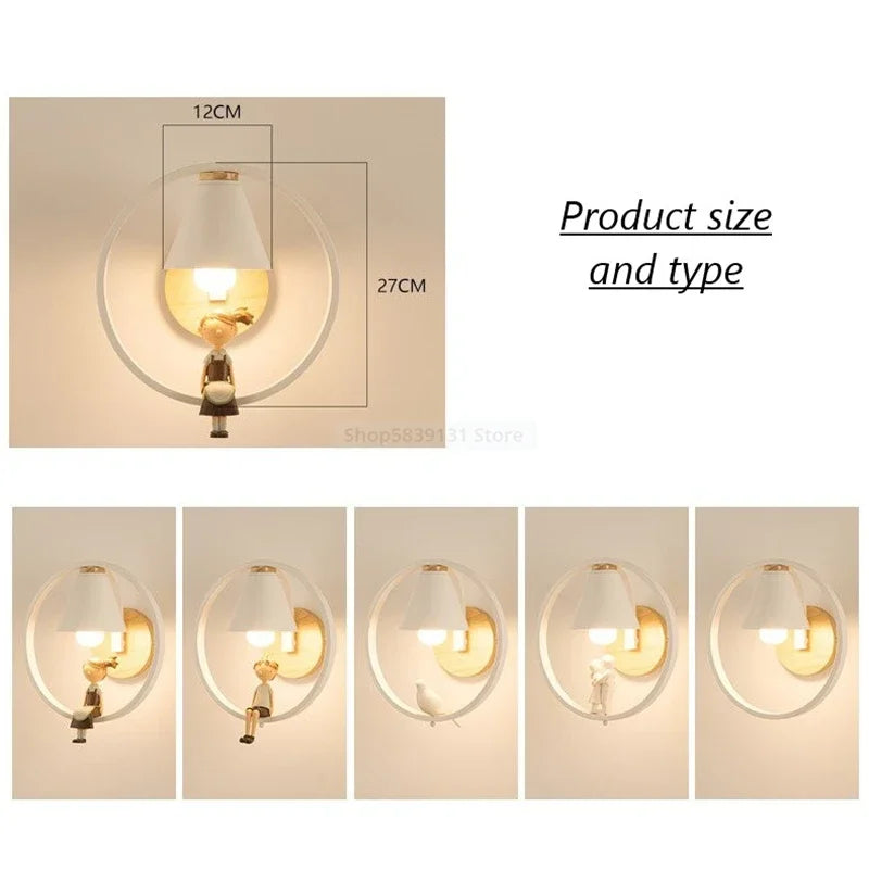 Afralia™ Iron LED Wall Lamps, Nordic Modern Design for Living Room, Bedroom, Aisle, Hotel