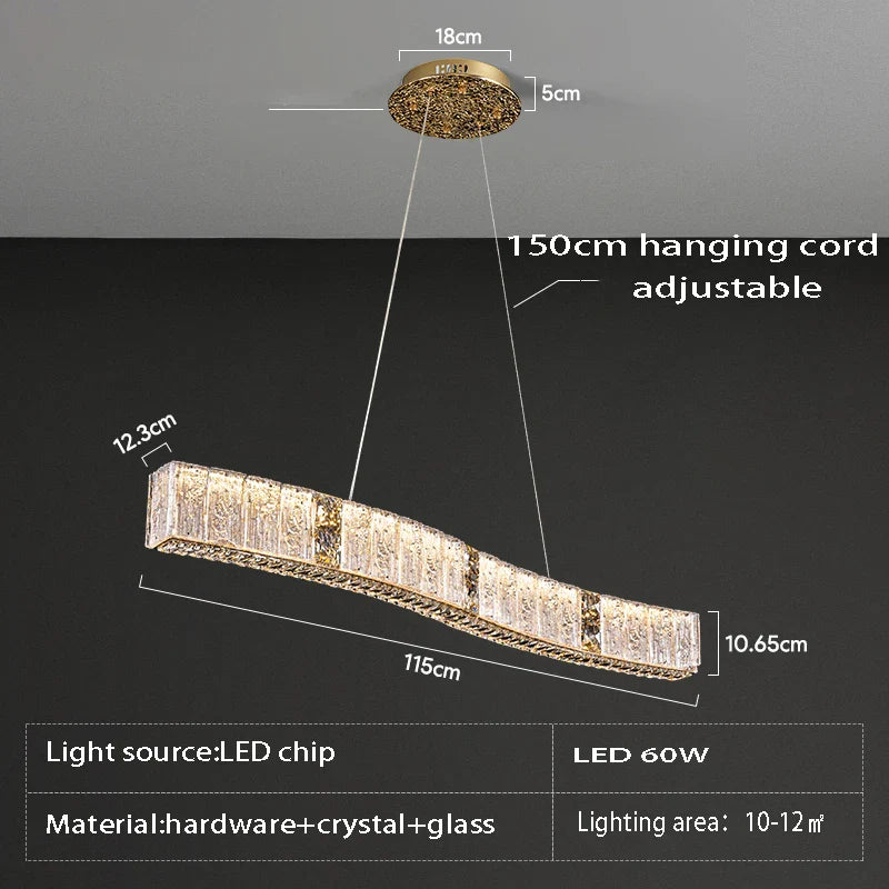 Afralia™ Crystal Ceiling Chandelier | Luxury Glass Hanging Lamps LED Décor