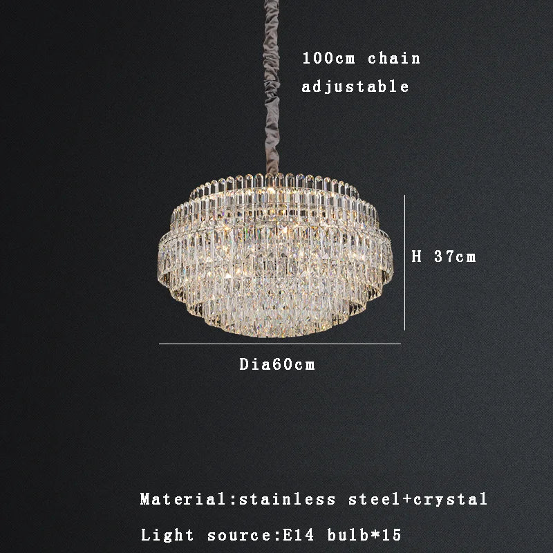 Afralia™ Crystal Chandelier Lights 2025: Luxury Modern Room Decoration