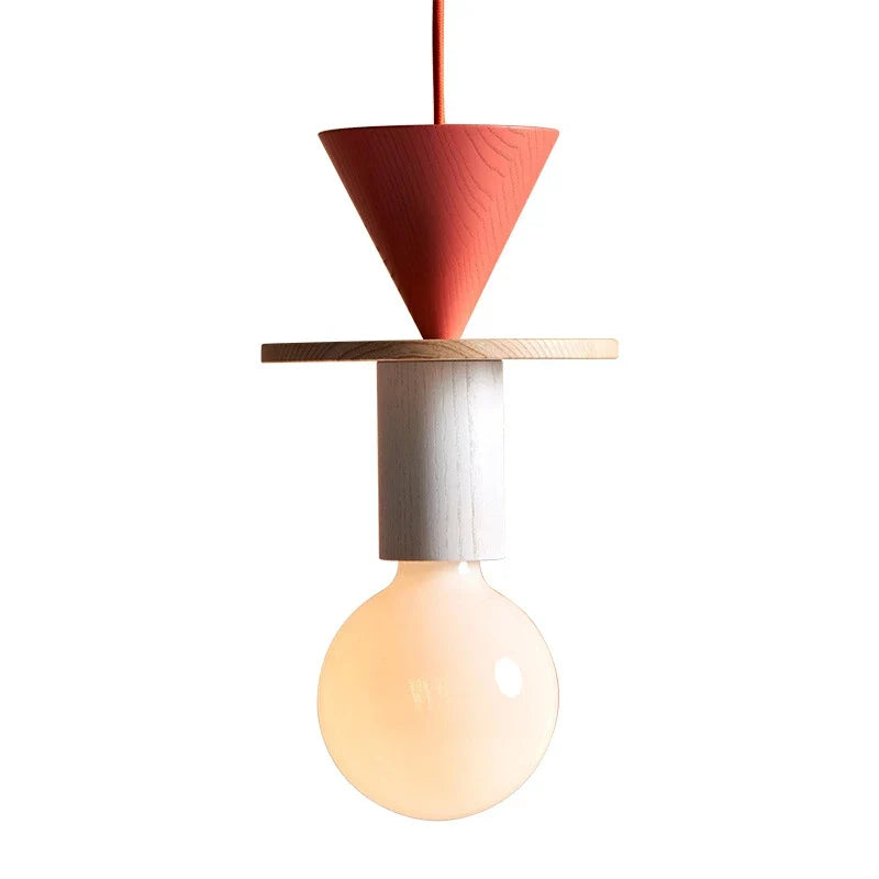 Afralia™ Nordic Wood LED Pendant Chandelier for Kitchen - Scandinavian Style Ceiling Lamp