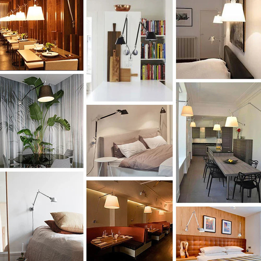 Afralia™ Adjustable Industrial Wall Light for Bedside, Study, Office, Living Room