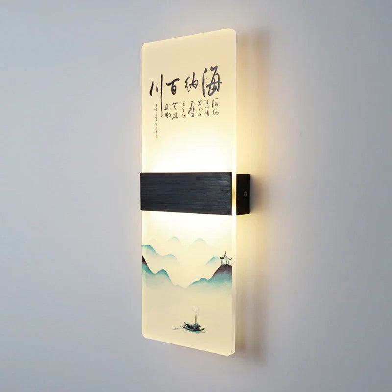 Afralia™ Acrylic Shade LED Square Wall Lamp for Home Decor