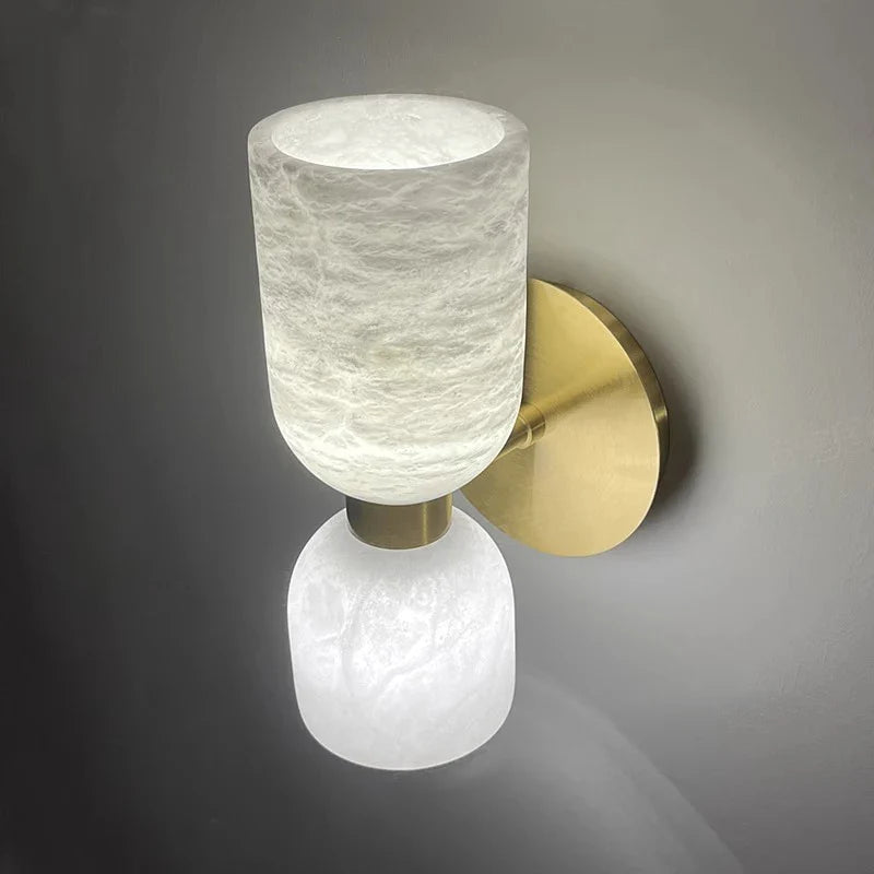 Afralia™ Natural Marble Wall Sconce Lamp for Home Decoration