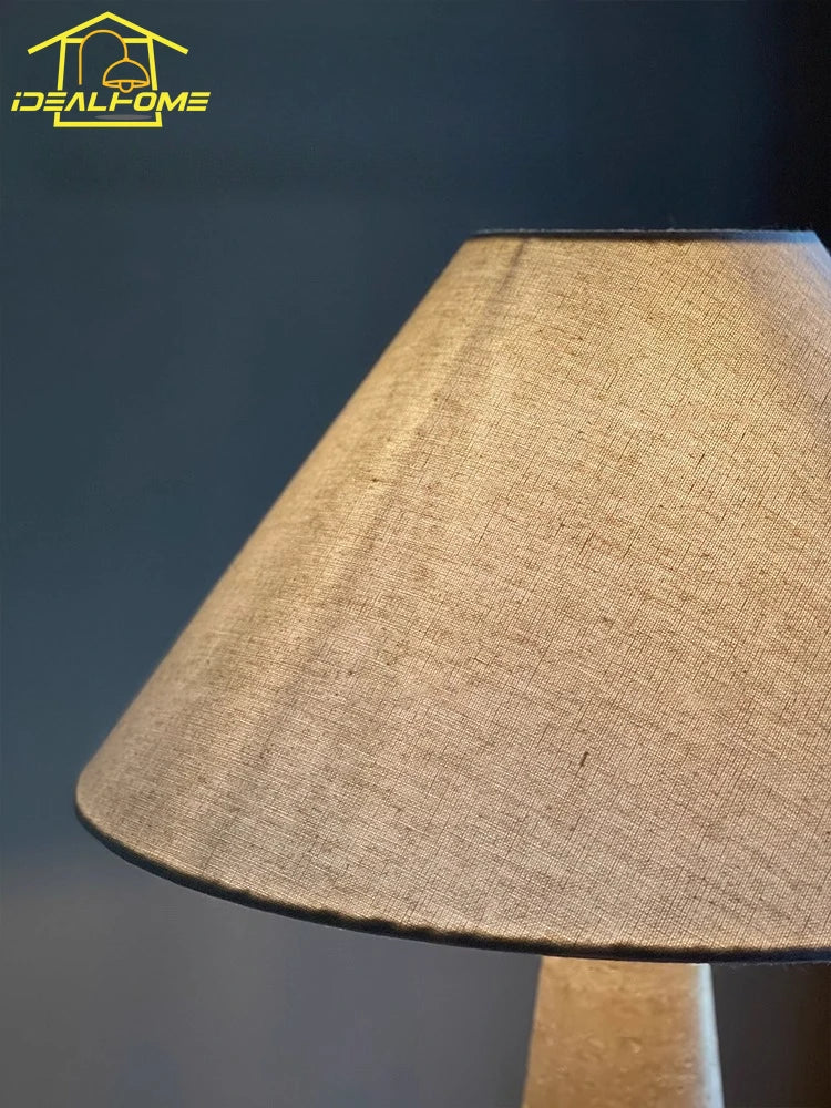 Afralia™ Wabi-Sabi Yellow Travertine Table Lamp LED E27 Vintage Desk Light
