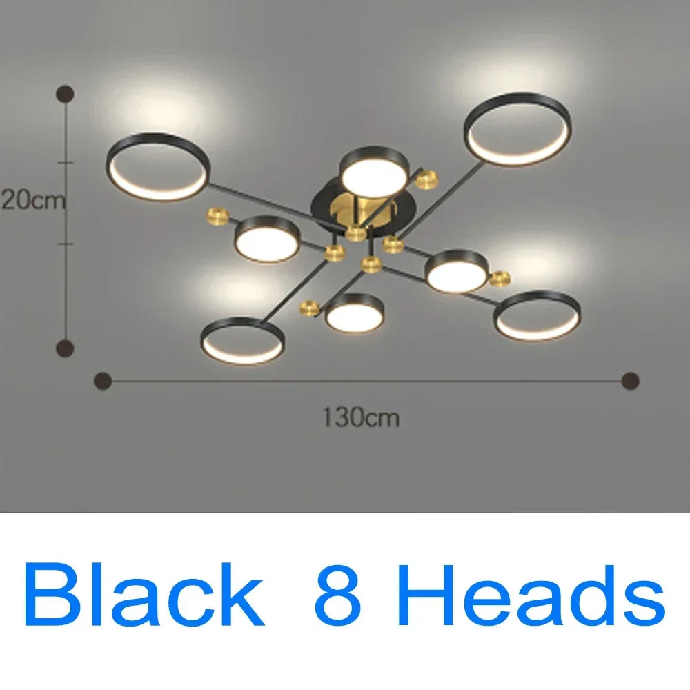 Afralia™ Nordic LED Pendant Light Chandelier with Remote Control, Dimmable Ceiling Fixture