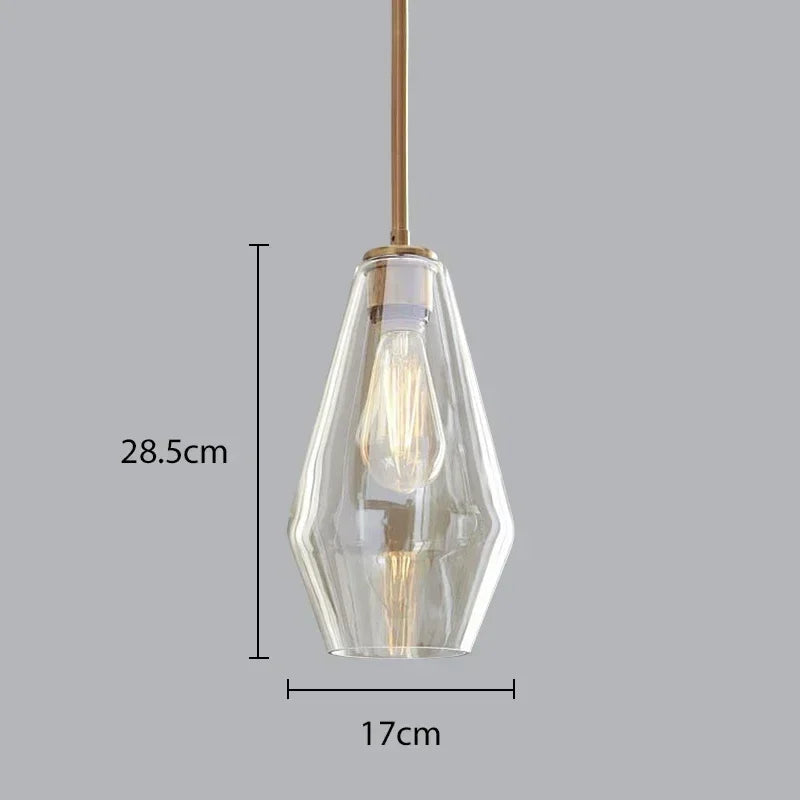Afralia™ Glass Chandelier: Amber Pendant Lights for Dining, Living Room, Bedroom, Hotel, Cafe