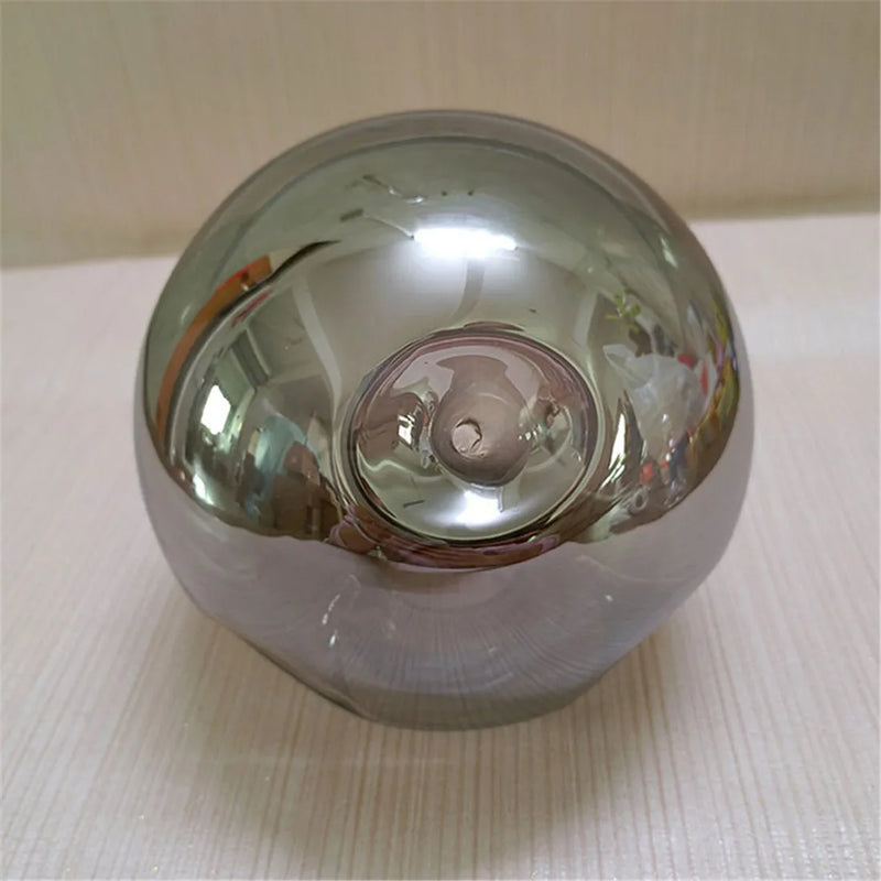 Afralia™ Gray Glass Shade Replacement for E27 Lamp with Screw Fitter Opening