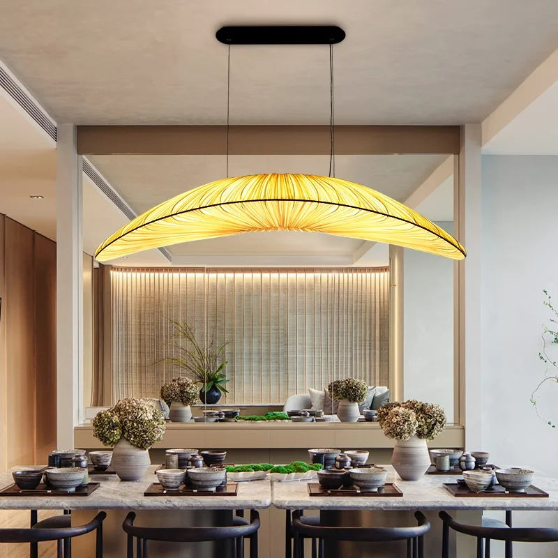 Afralia™ Wabi Sabi Fabric Pendant Light for Dining Room and Bar Decor