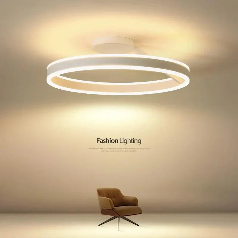 Afralia™ Modern Dimmable Ring LED Ceiling Chandelier for Minimalist Spaces