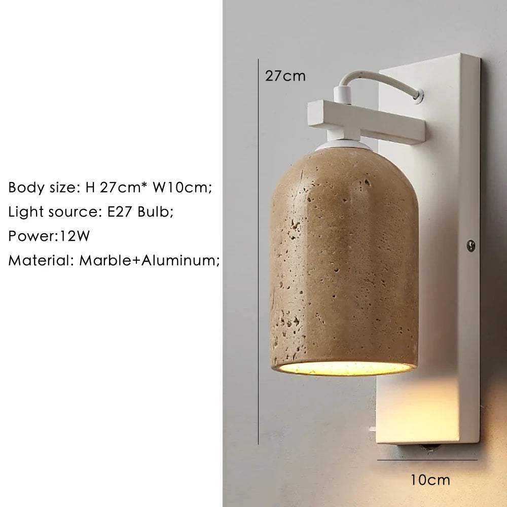Afralia™ Marble Wall Lamp: Nordic Modern LED Sconce for Bedroom, Living Room, and Corridor