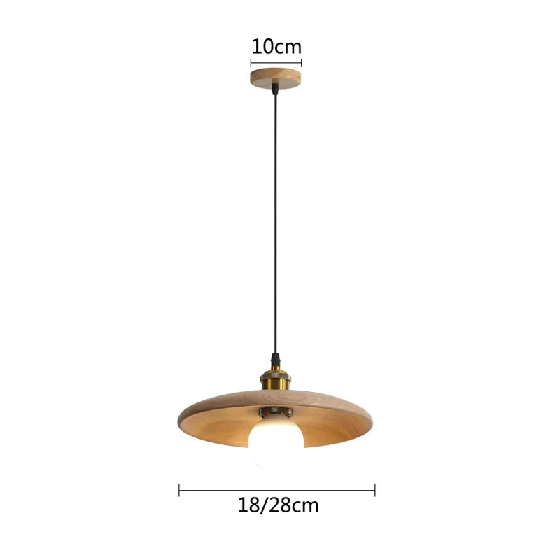 Afralia™ Nordic Wooden Pendant Lamp Modern Luminaire for Dining Table Kitchen Island