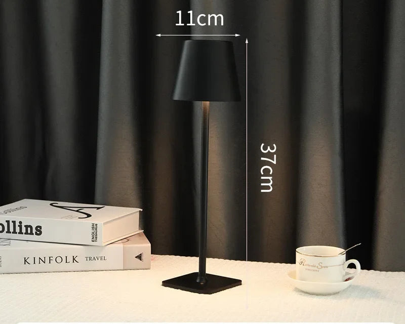 Afralia™ LED Desk Lamp: Wireless Touch Table Light with USB Charging