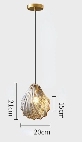 Afralia™ LED Shell Pendant Light: Modern Nordic Luxury for Bedroom, Living, Dining Room