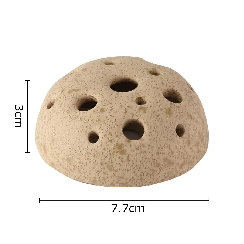 Afralia Lotus Seedpod Ceramic Vase Artificial Flower Pot Modern Desk Decor