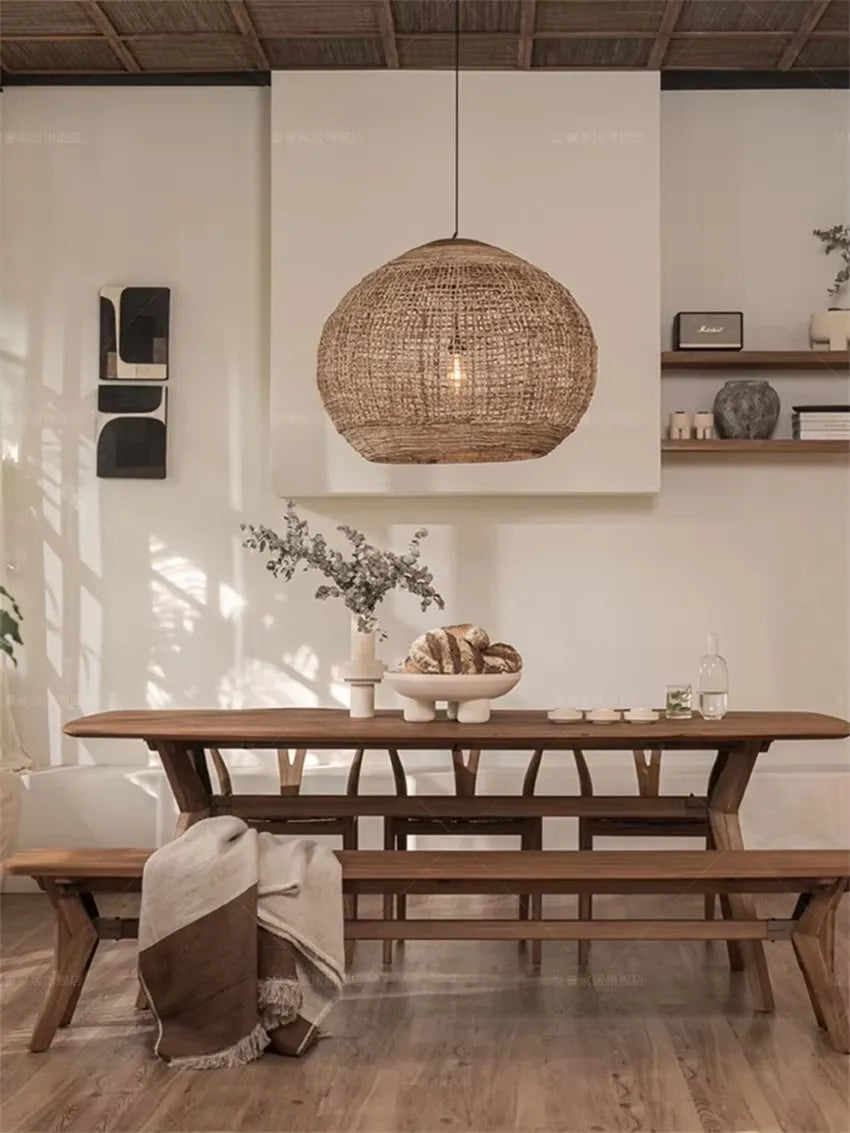 Afralia™ Wabi Sabi Vine Art Chandelier, Retro Countryside Lighting for Southeast Asian Style