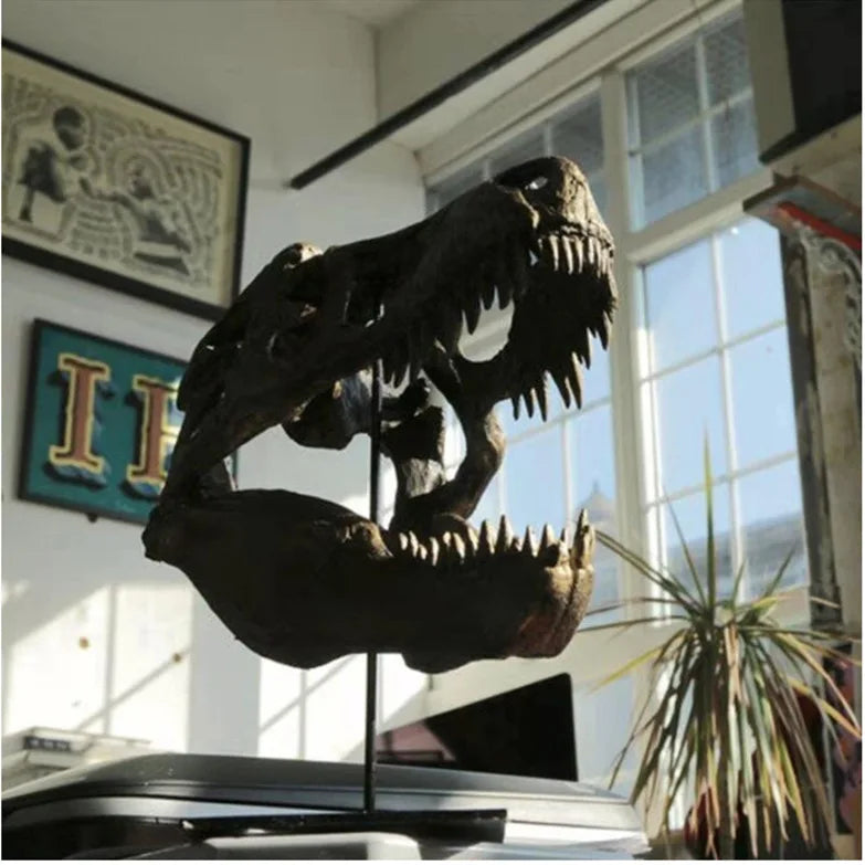 Afralia™ T rex Skull Model Dinosaur Ornament Figurine for Home & Office Decor