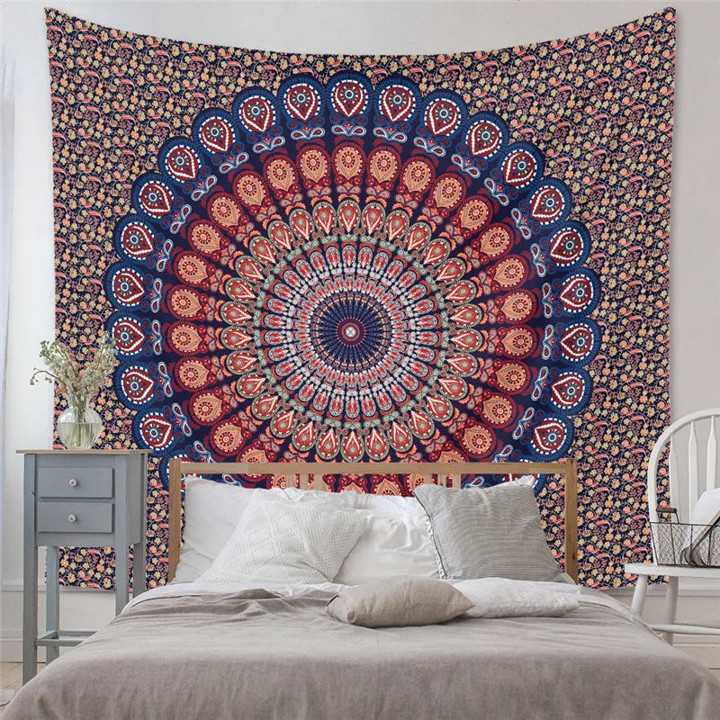 Afralia™ Sun Moon Bohemian Tapestry Wall Hanging Home Decoration Beach Towel