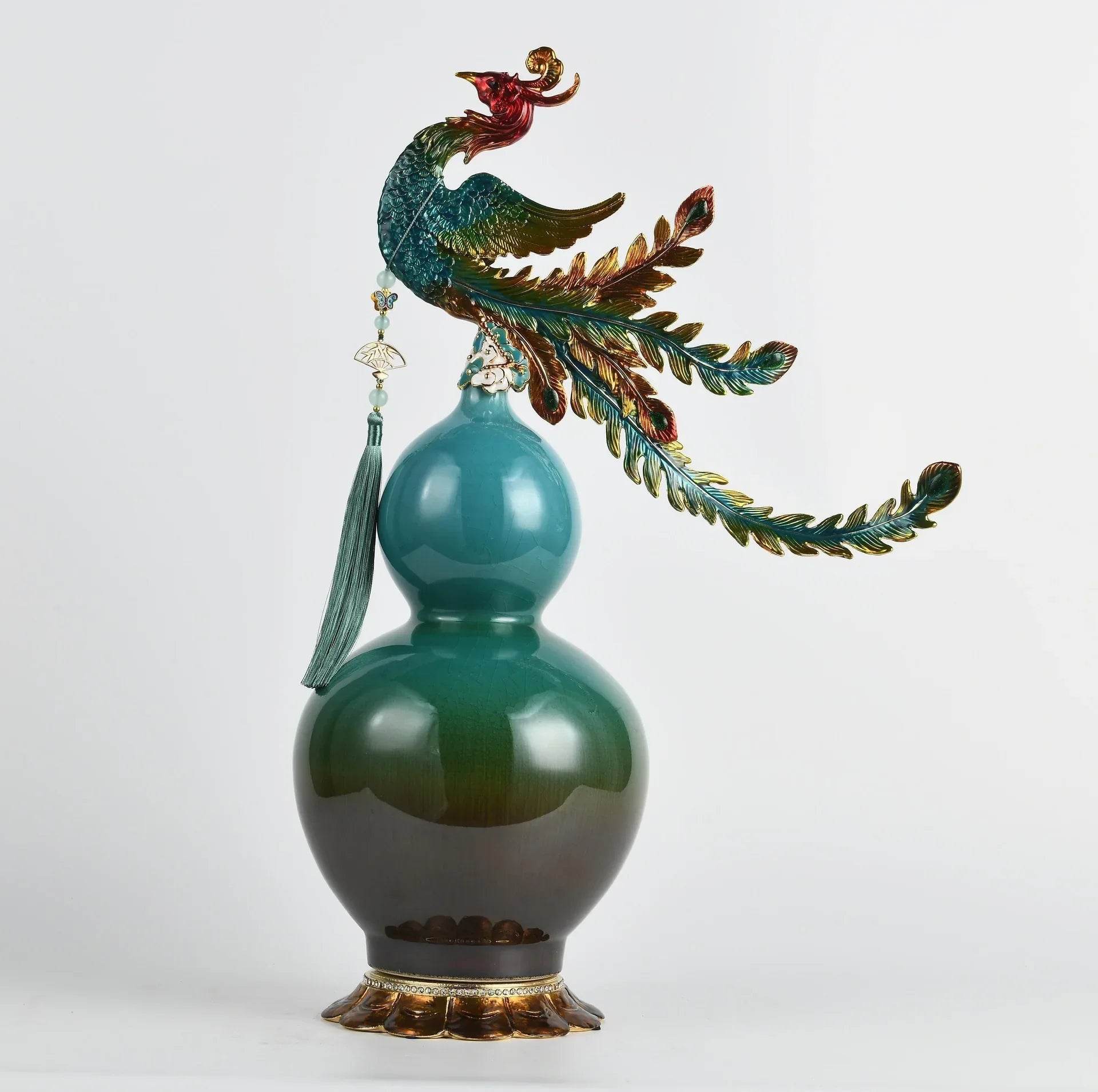 Afralia™ Chinese Dragon Phoenix Decor for Wine Cabinet Porch Study, Modern Home Gift