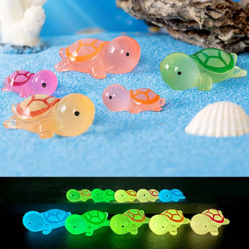 Afralia™ Mini Luminous Sea Creatures Figures for Fairy Garden Home Decor