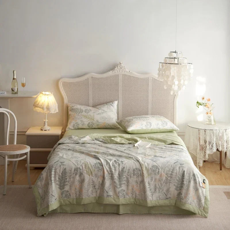 Afralia™ Summer Thin Quilt Cotton Blanket Bedding Filler Twin Queen Size
