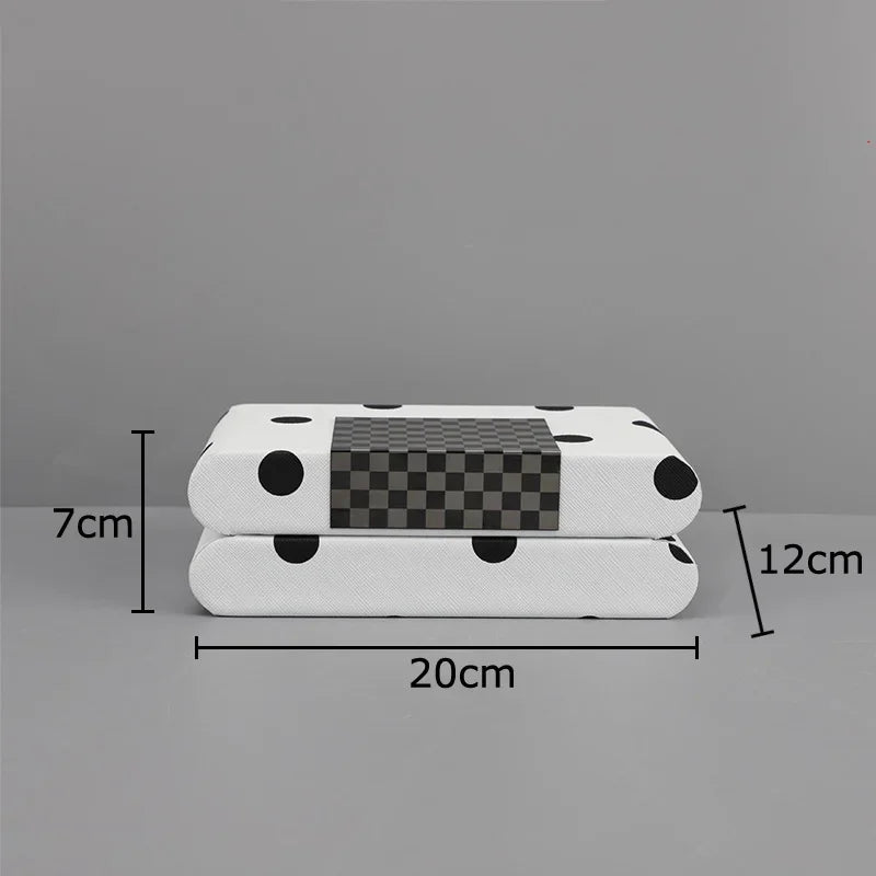 Afralia™ Polka Dots Leather Jewelry Box: Elegant Dresser Decor & Jewelry Storage Jar