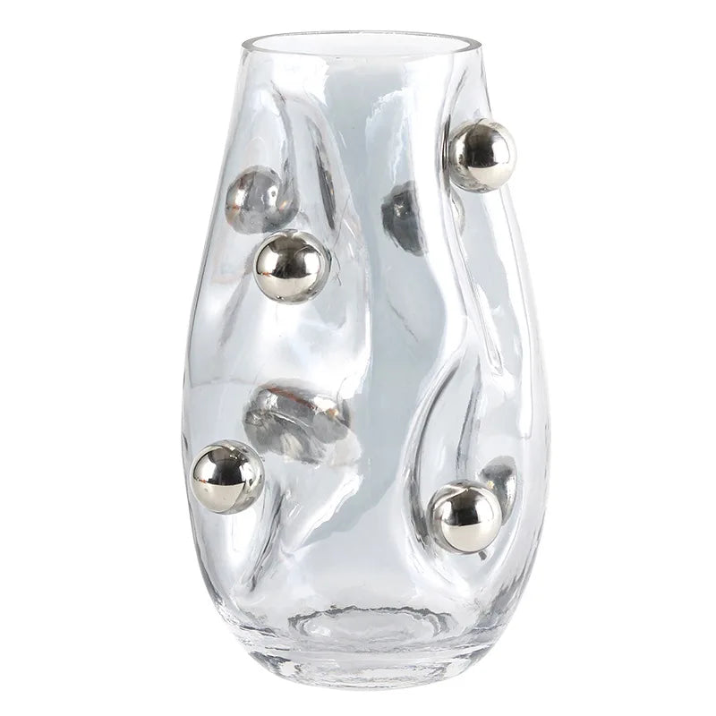 Afralia™ Geometric Silver Sphere Glass Vase - Hydroponics Terrarium & Home Decor